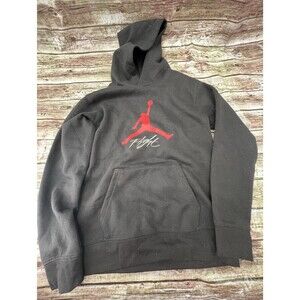 Jordan Kids Black MJ Flight MVP Fleece Pullover Hoodie Jumpman Logo Size XL NEW